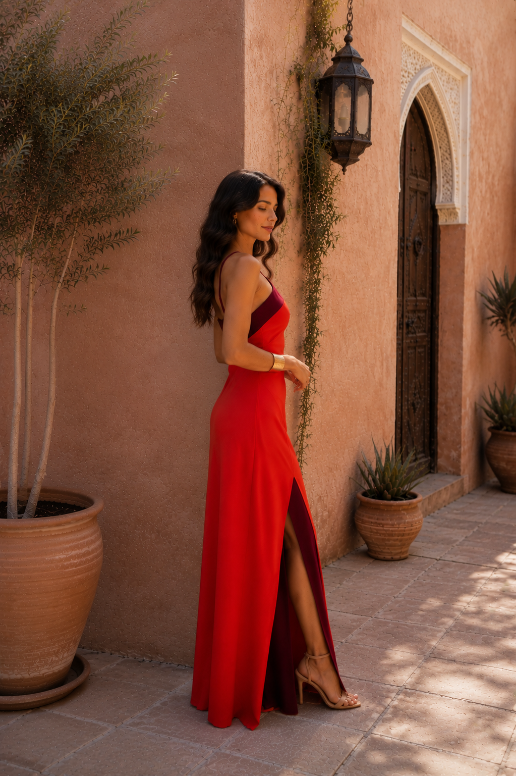 Vestido Rojo Oasis Verano Vibrante