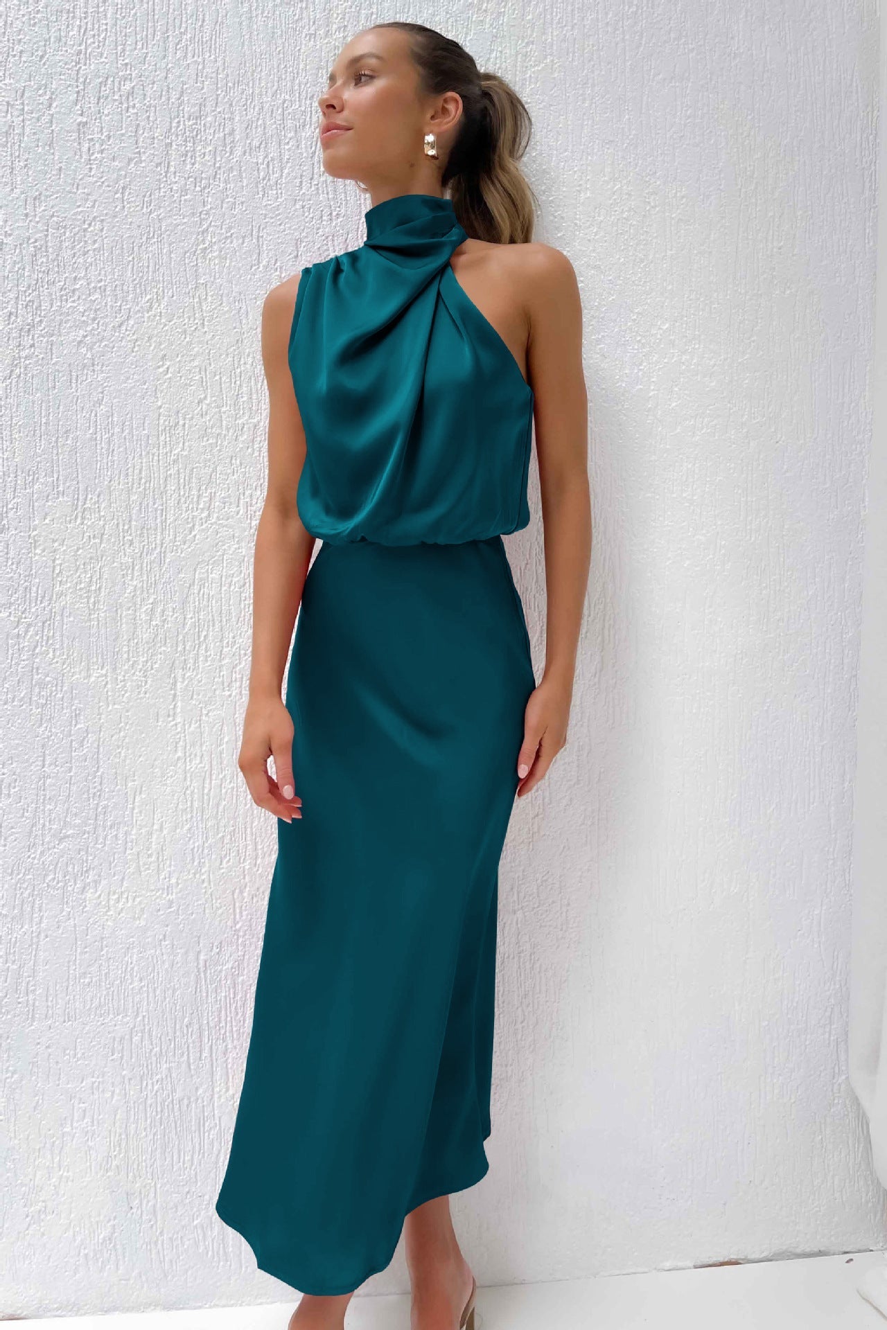 Vestido Drapeado Arena Sahara