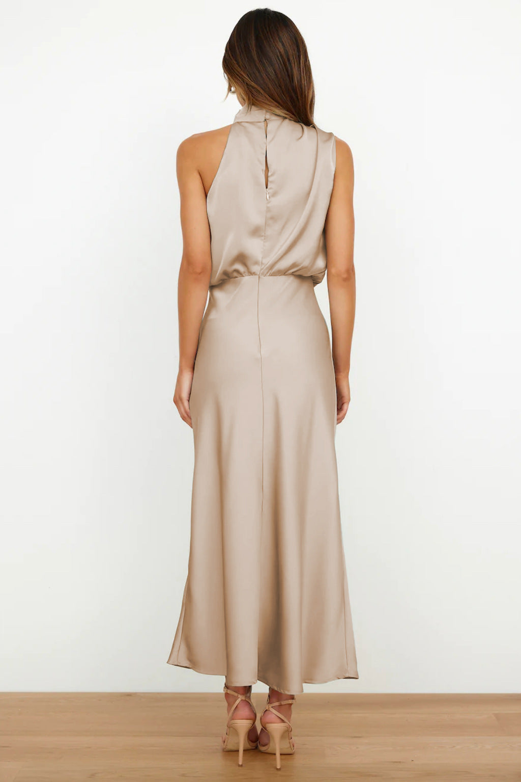 Vestido Drapeado Arena Sahara
