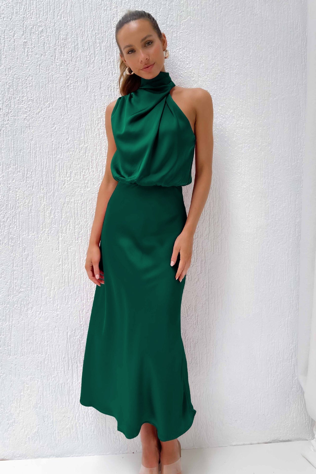Vestido Drapeado Arena Sahara