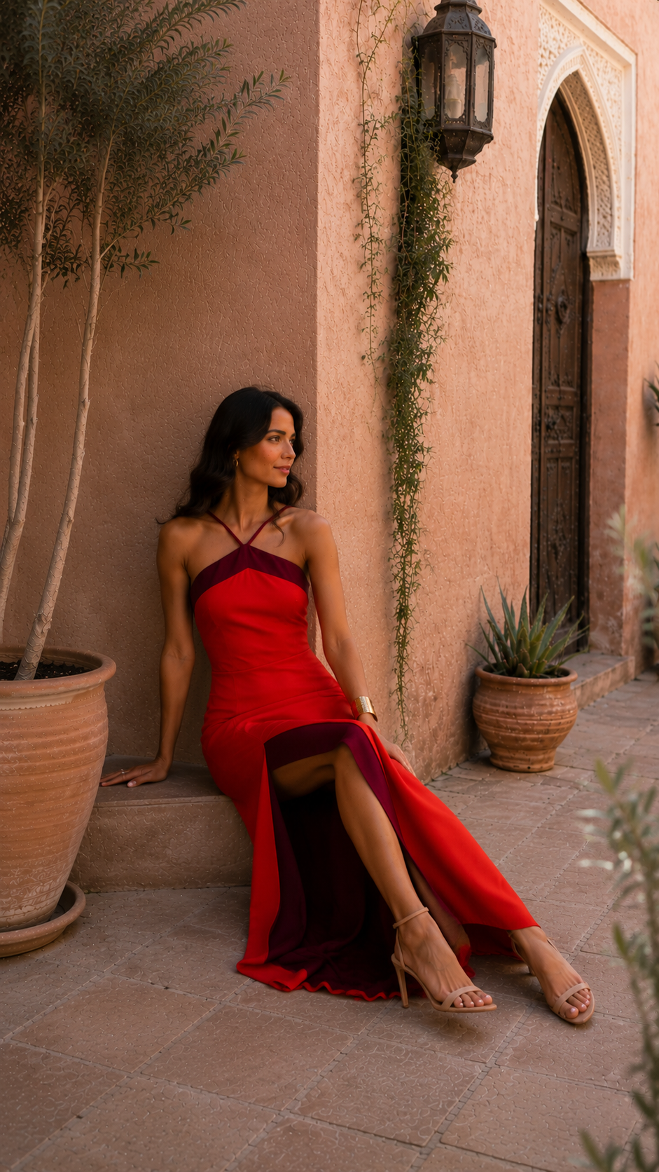 Vestido Rojo Oasis Verano Vibrante