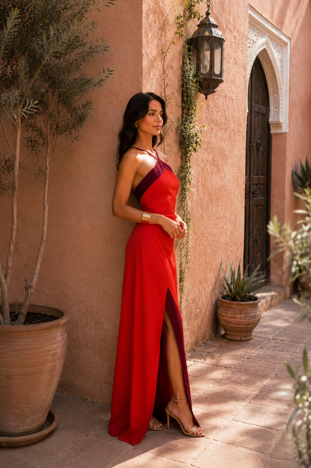 Vestido Rojo Oasis Verano Vibrante