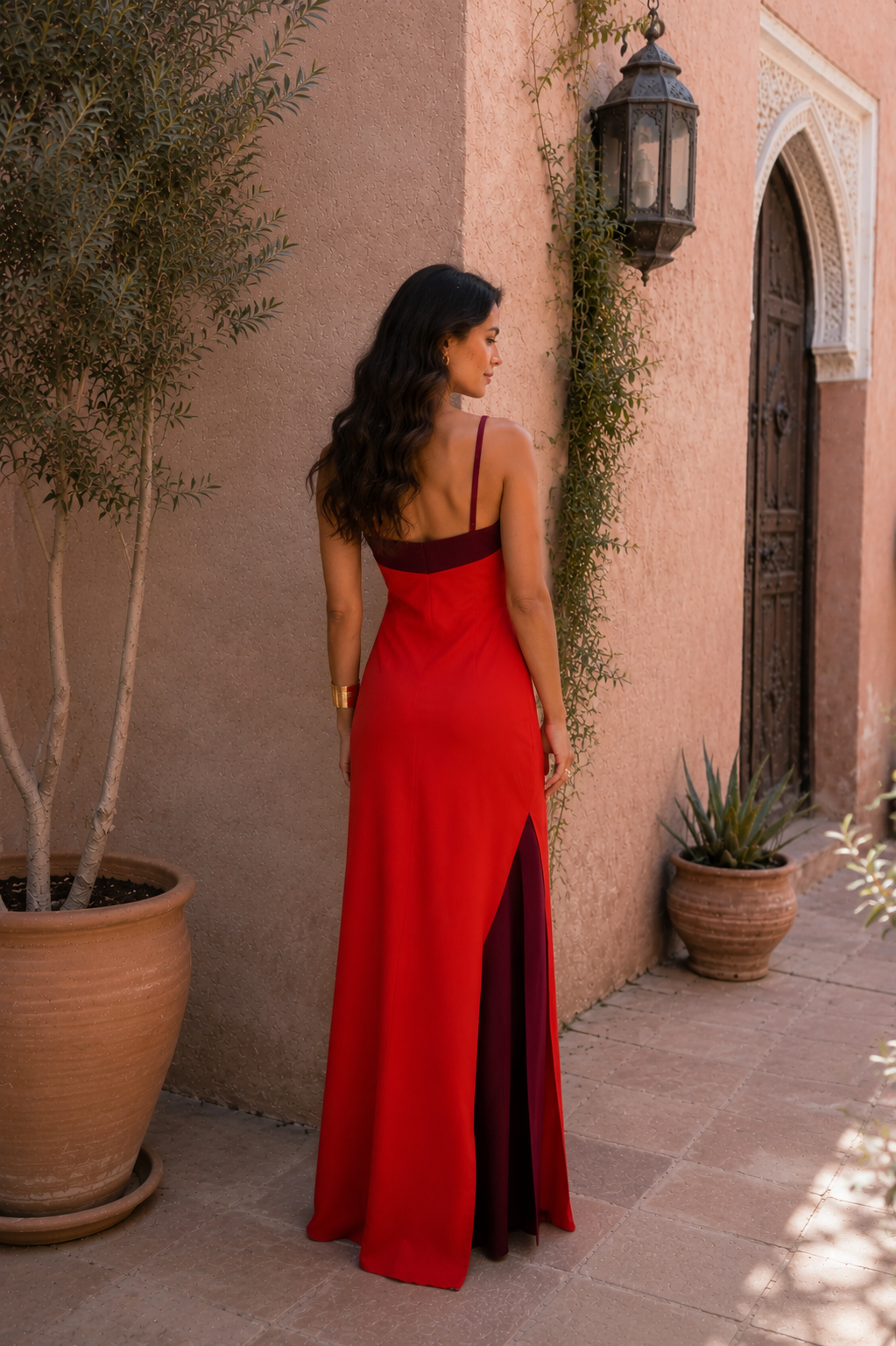 Vestido Rojo Oasis Verano Vibrante