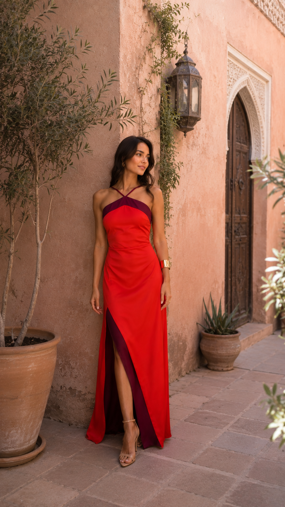 Vestido Rojo Oasis Verano Vibrante