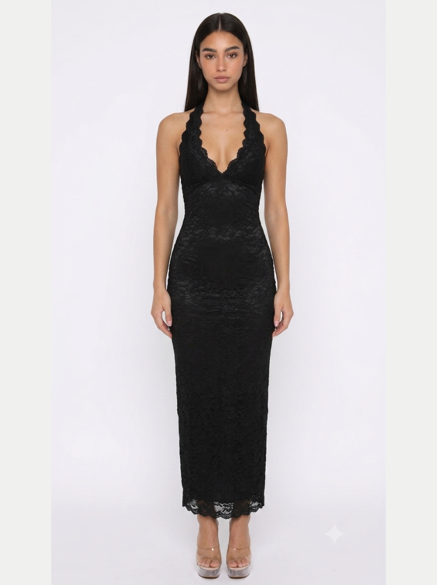 Vestido Encaje Espalda Descubierta