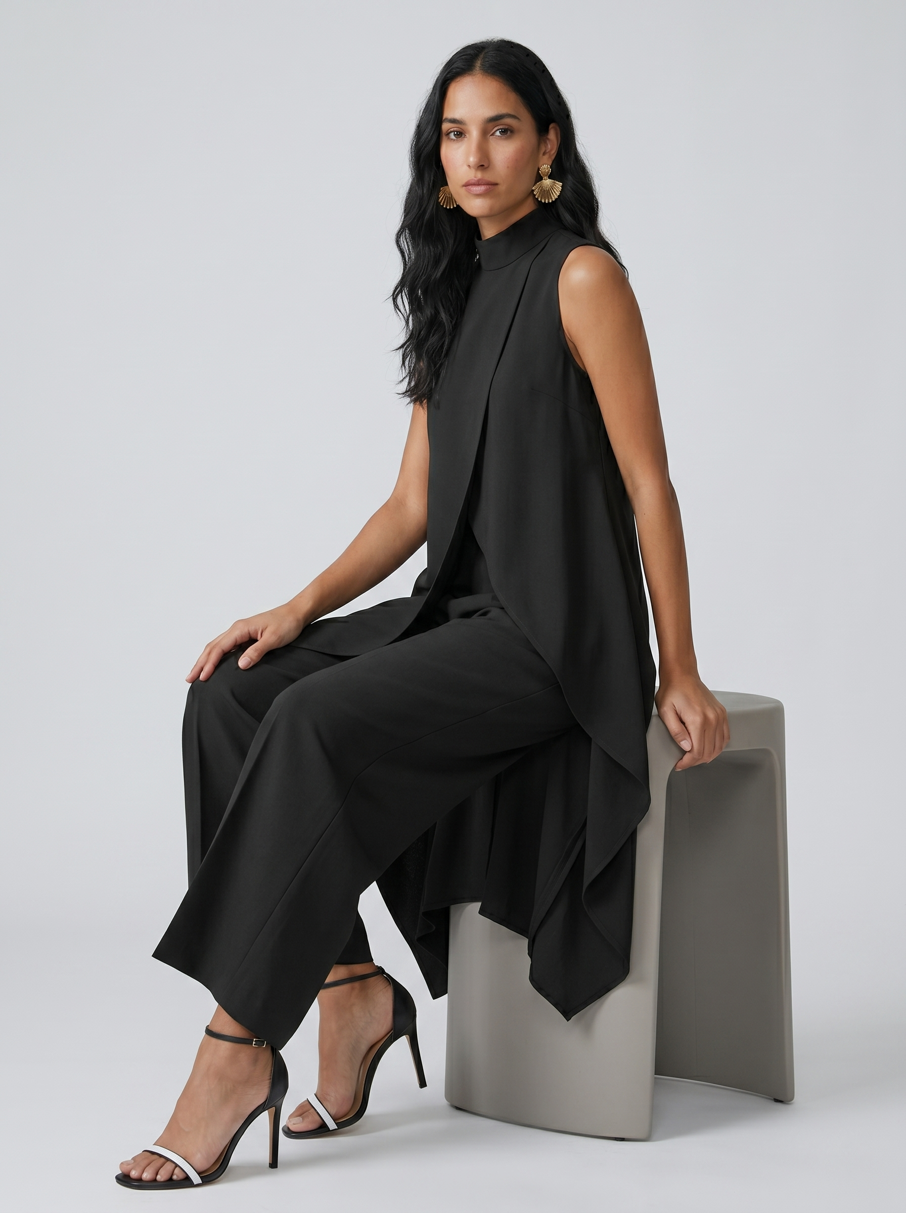 Conjunto maxi largo elegante