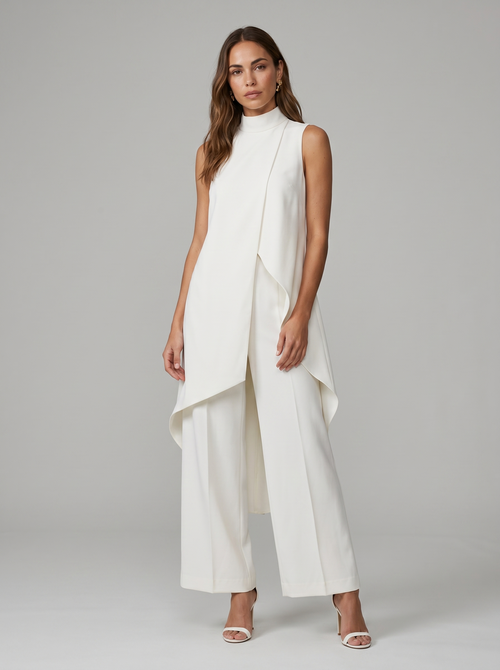 Conjunto maxi largo elegante