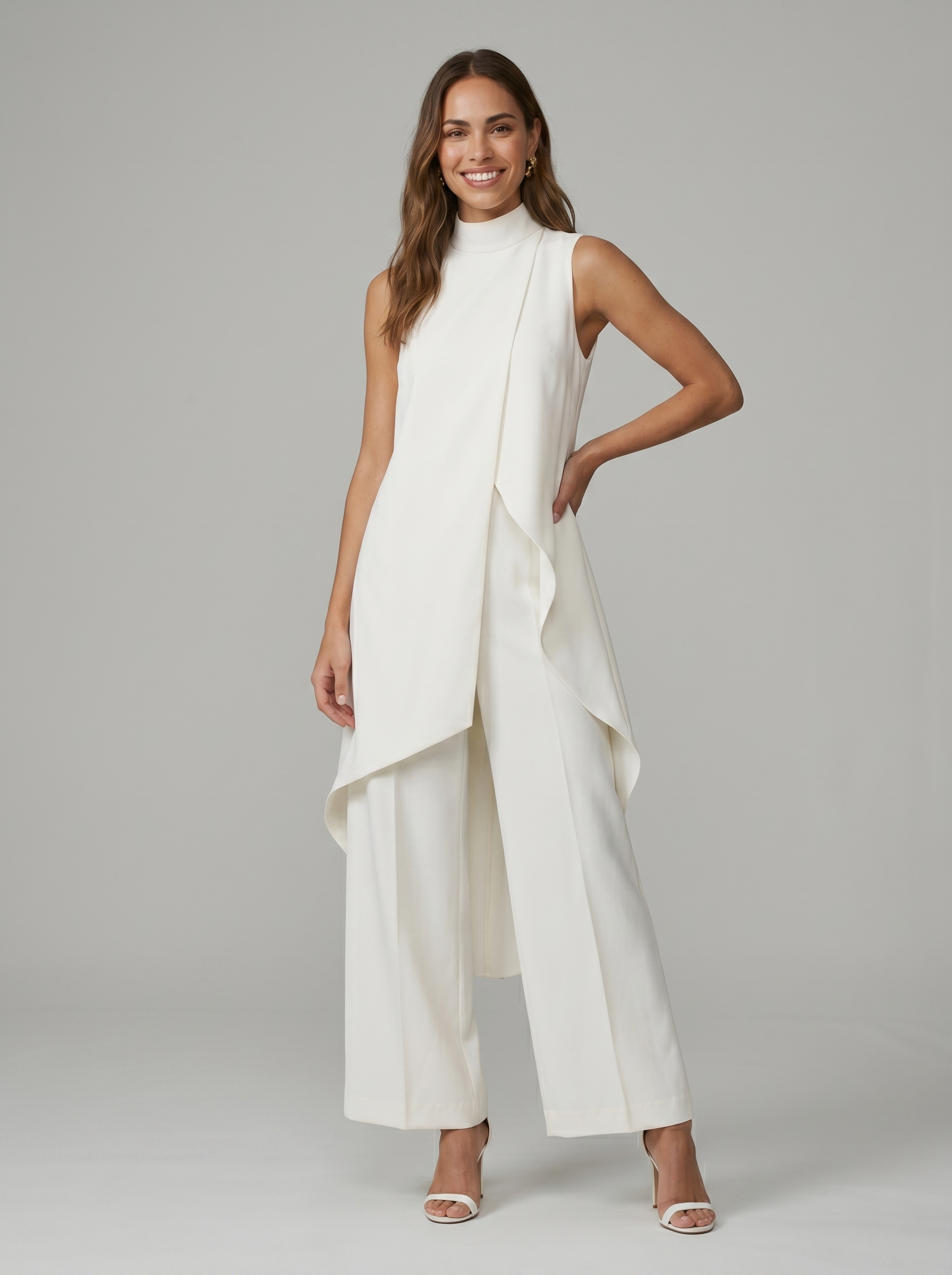 Conjunto maxi largo elegante