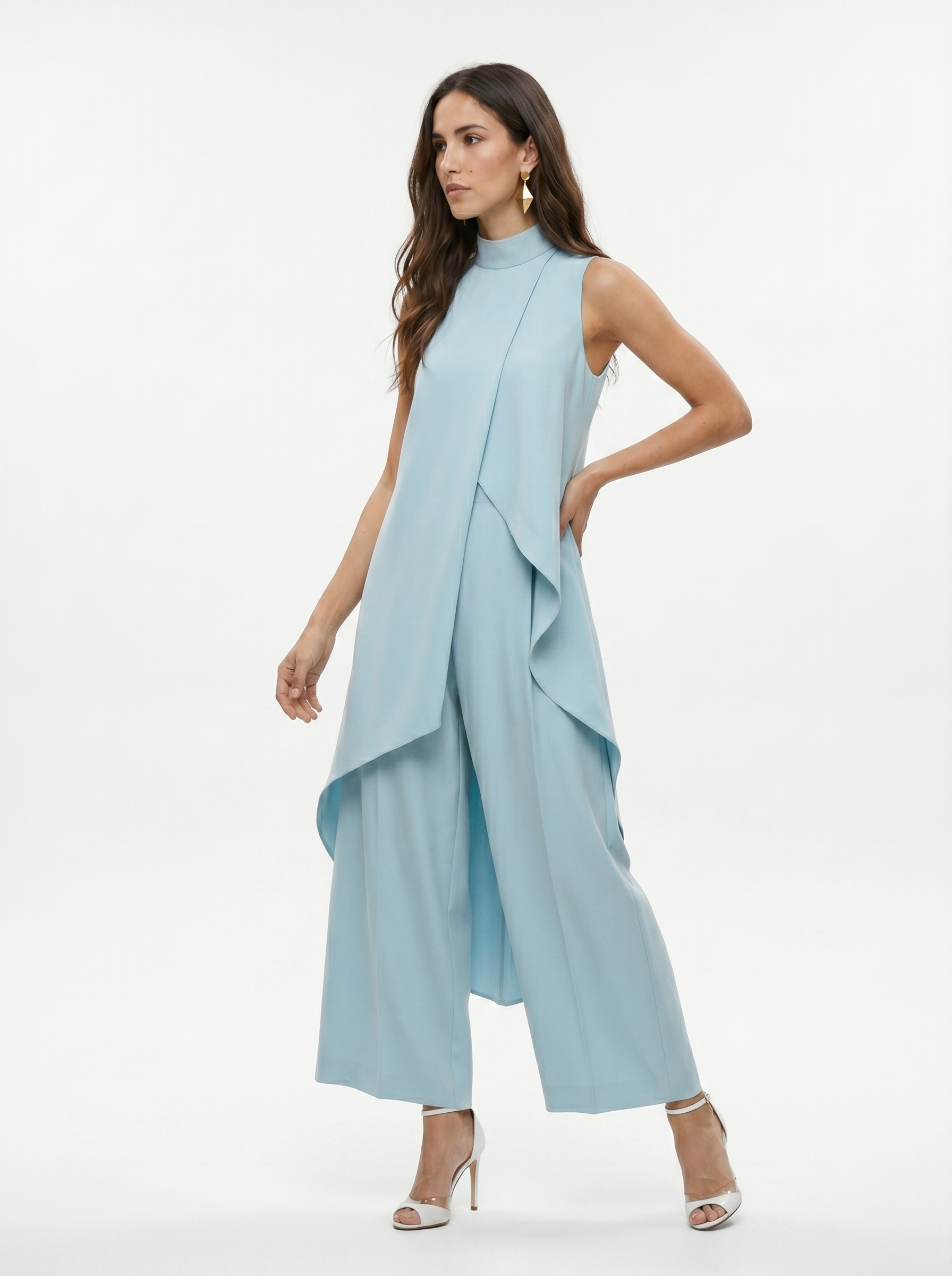 Conjunto maxi largo elegante