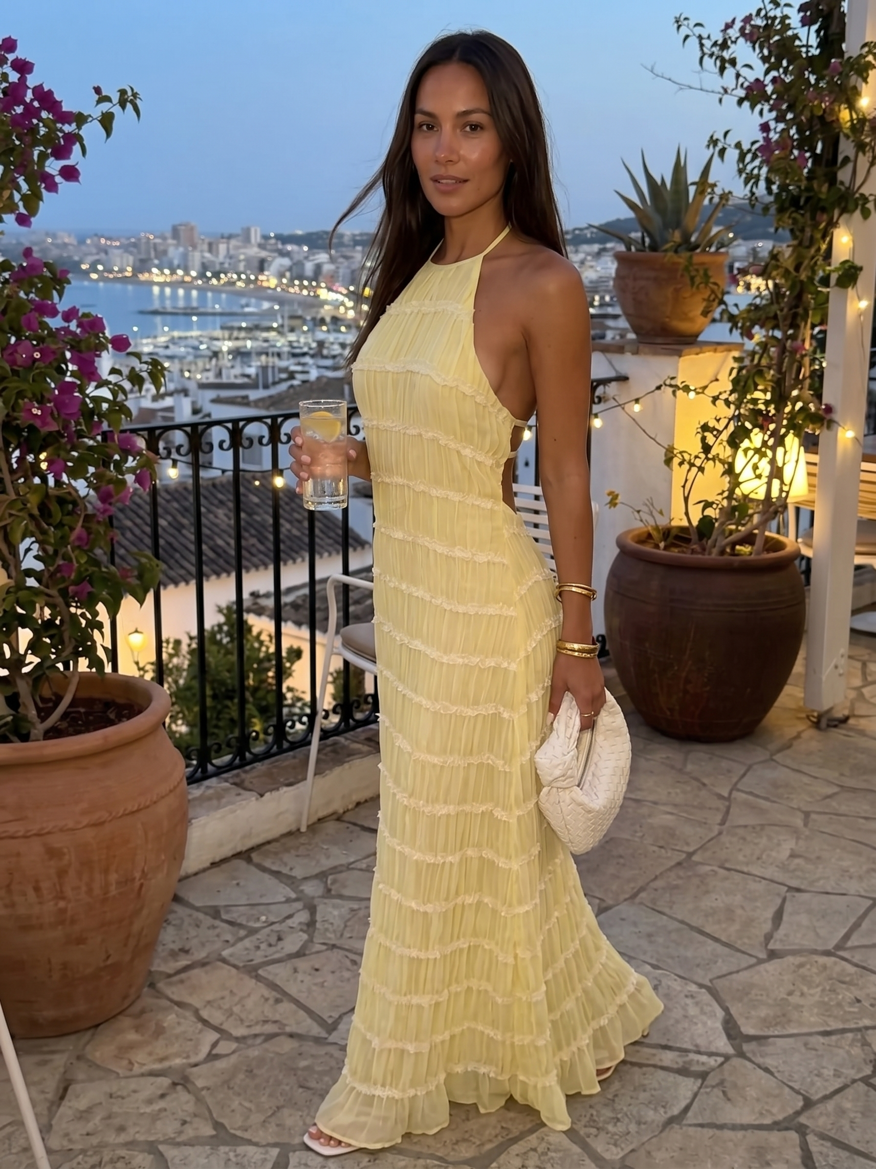 Vestido Largo Blanco Esencial Verano