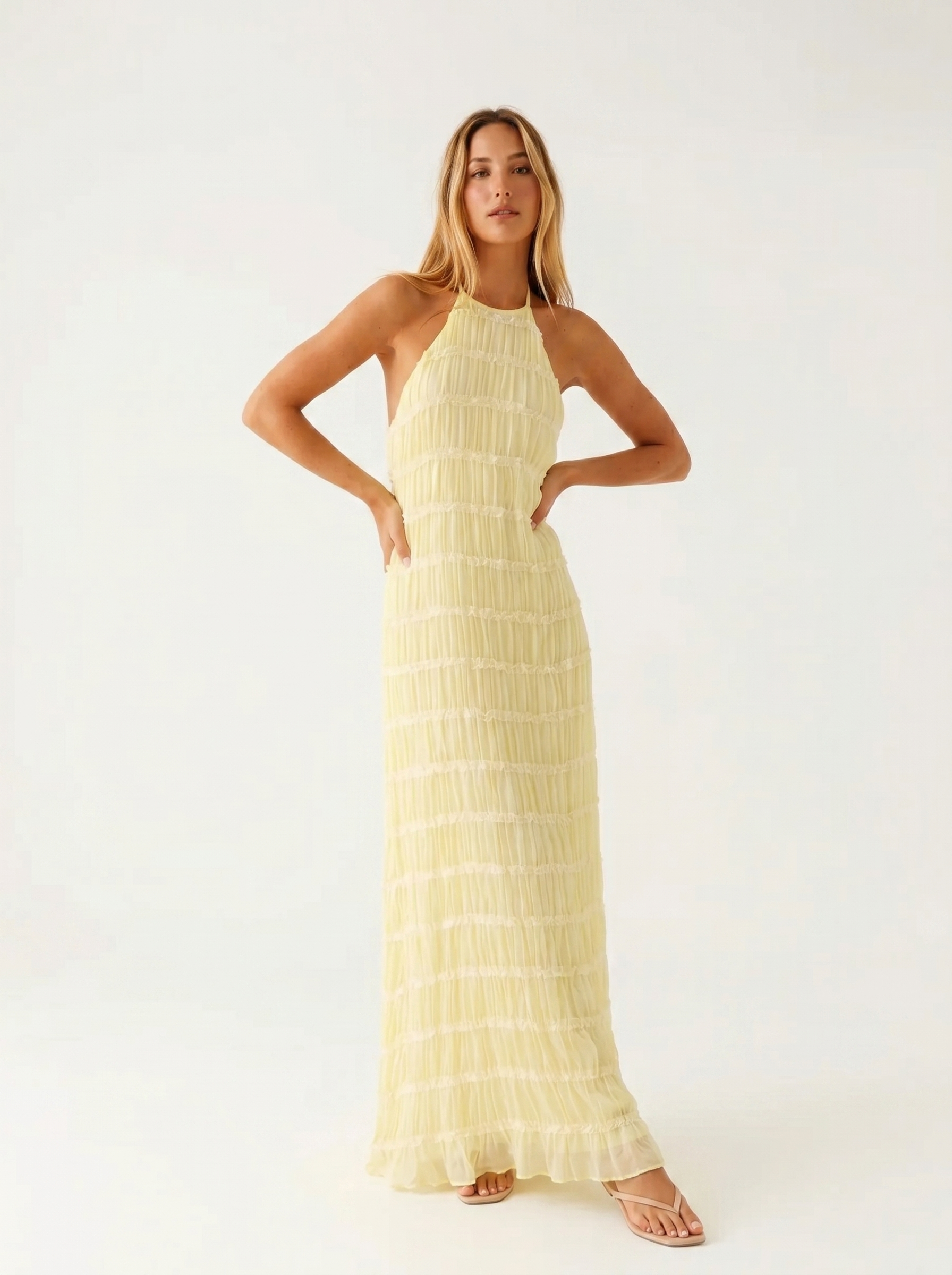 Vestido Largo Blanco Esencial Verano
