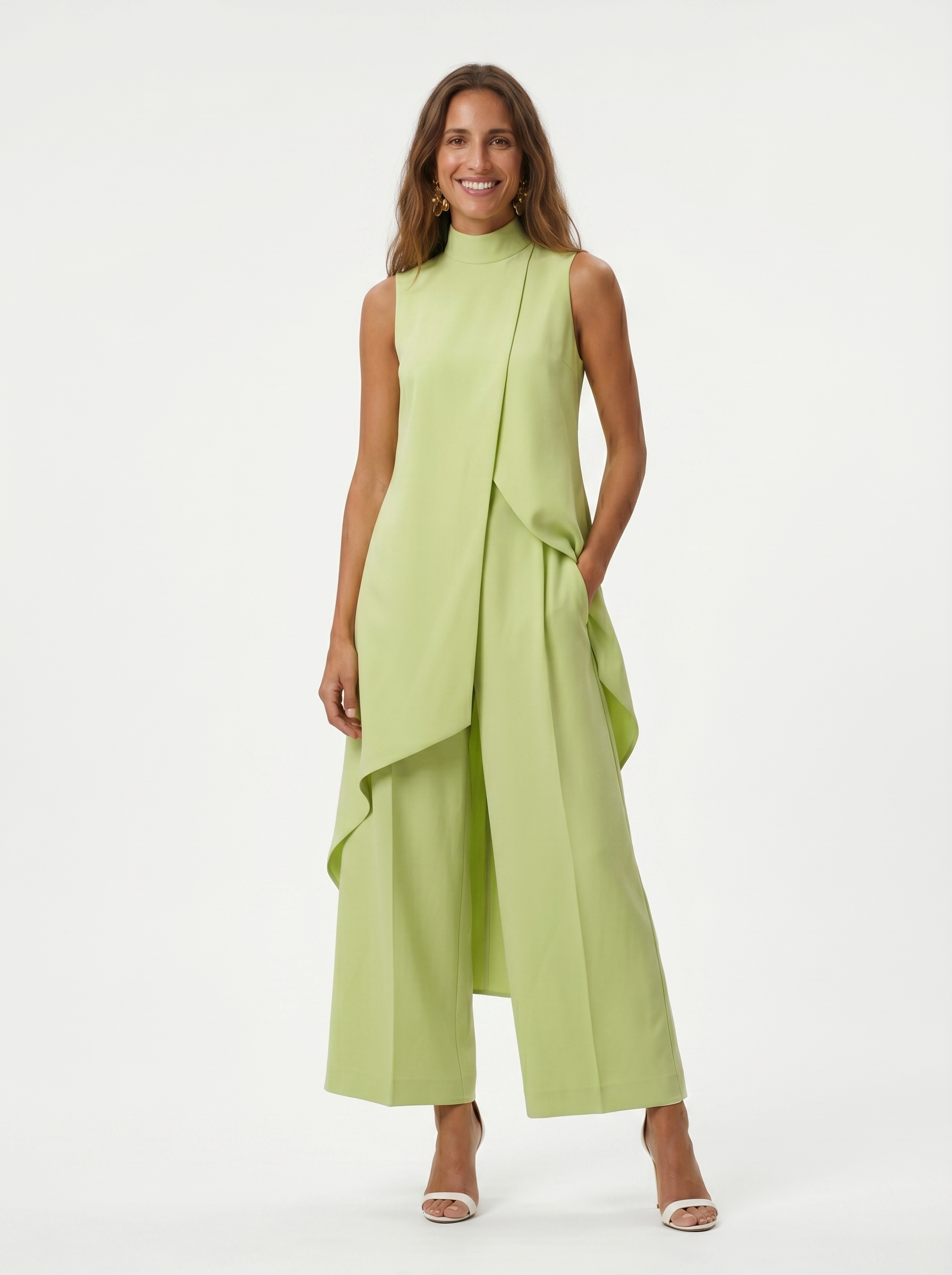 Conjunto maxi largo elegante
