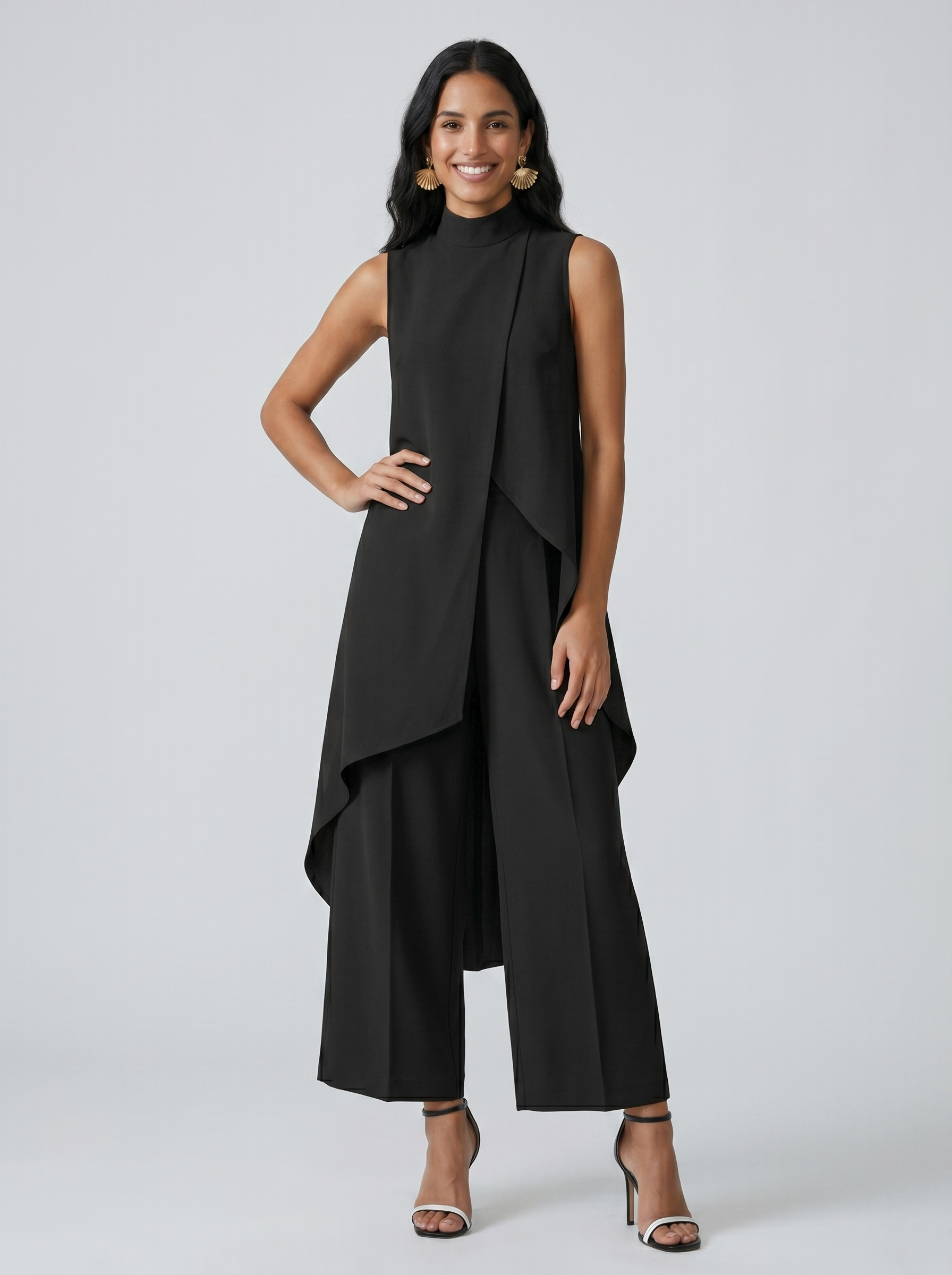 Conjunto maxi largo elegante