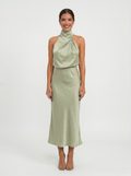 Vestido Halo largo con cuello halter