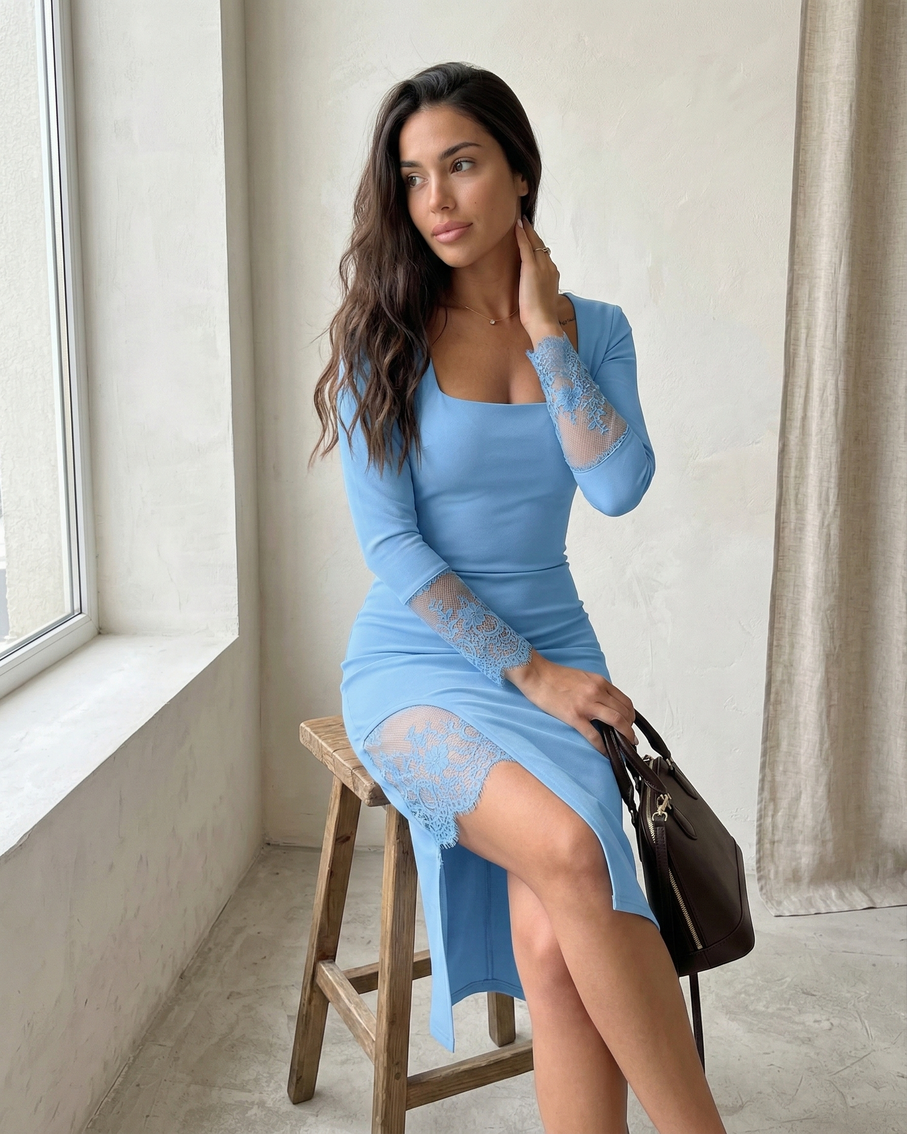 Vestido de noche con encaje