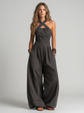 Mono Infinity elegante con escote cruzado