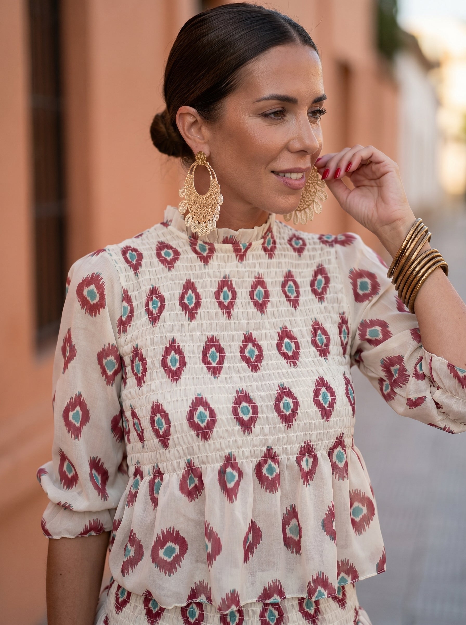 Conjunto Estampado Blusa Falda Verano