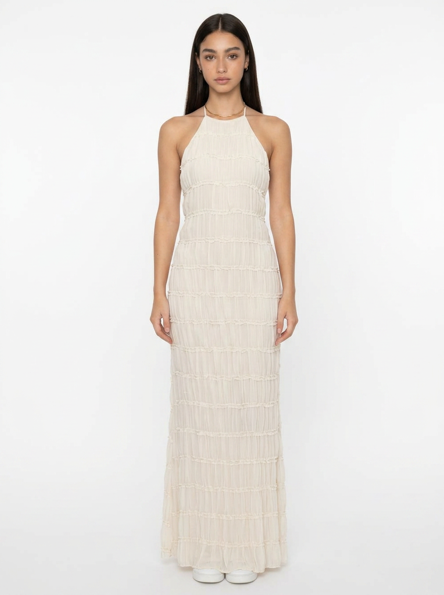 Vestido Largo Blanco Esencial Verano