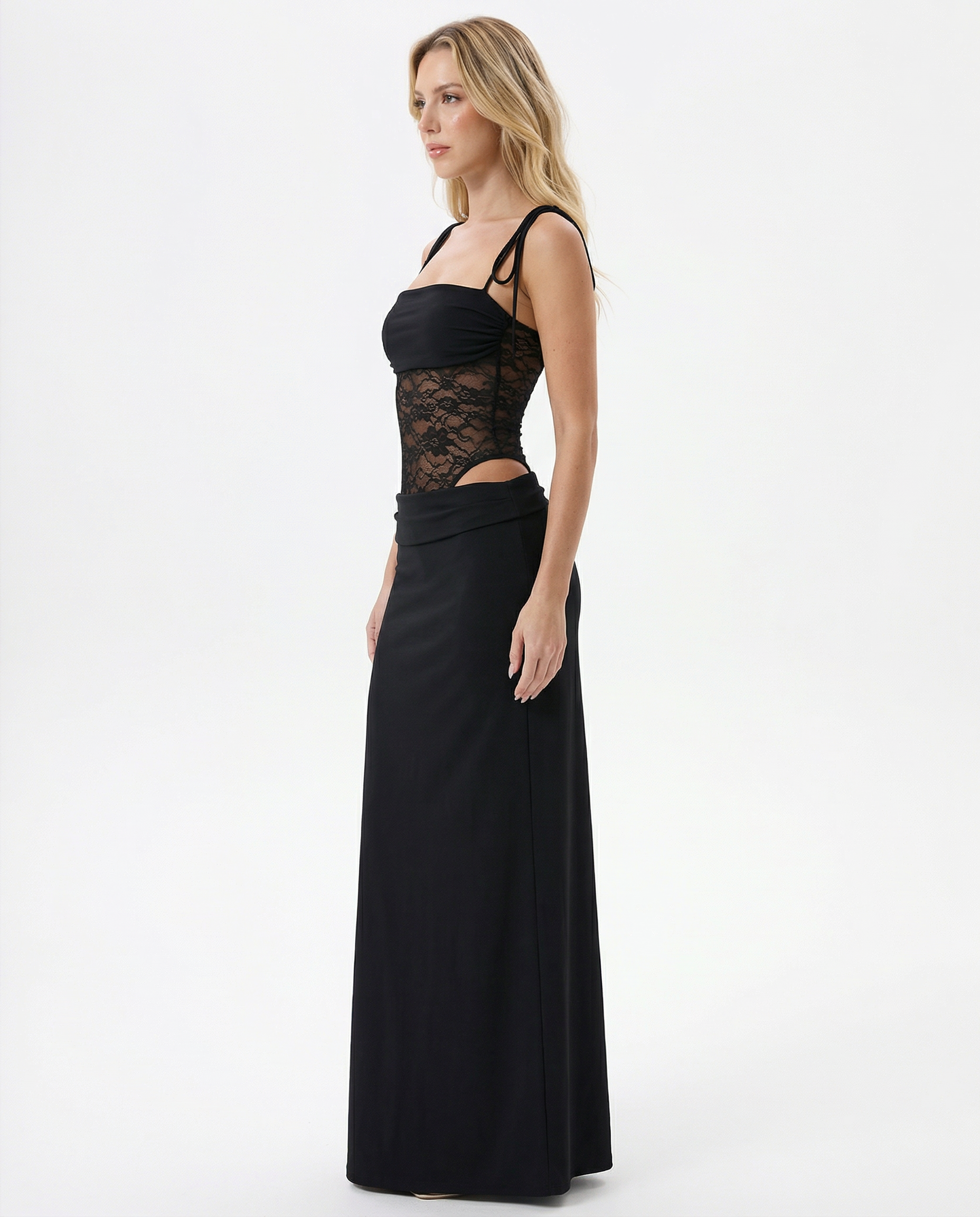 Vestido Encaje Corset Noche Elegante