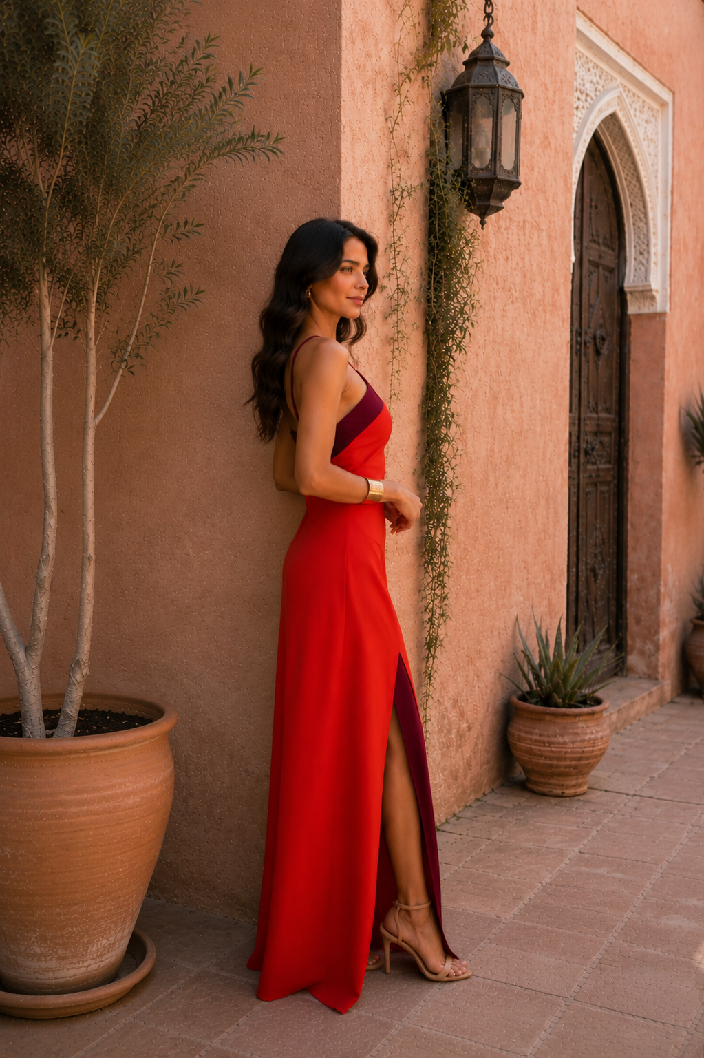 Vestido Rojo Oasis Verano Vibrante