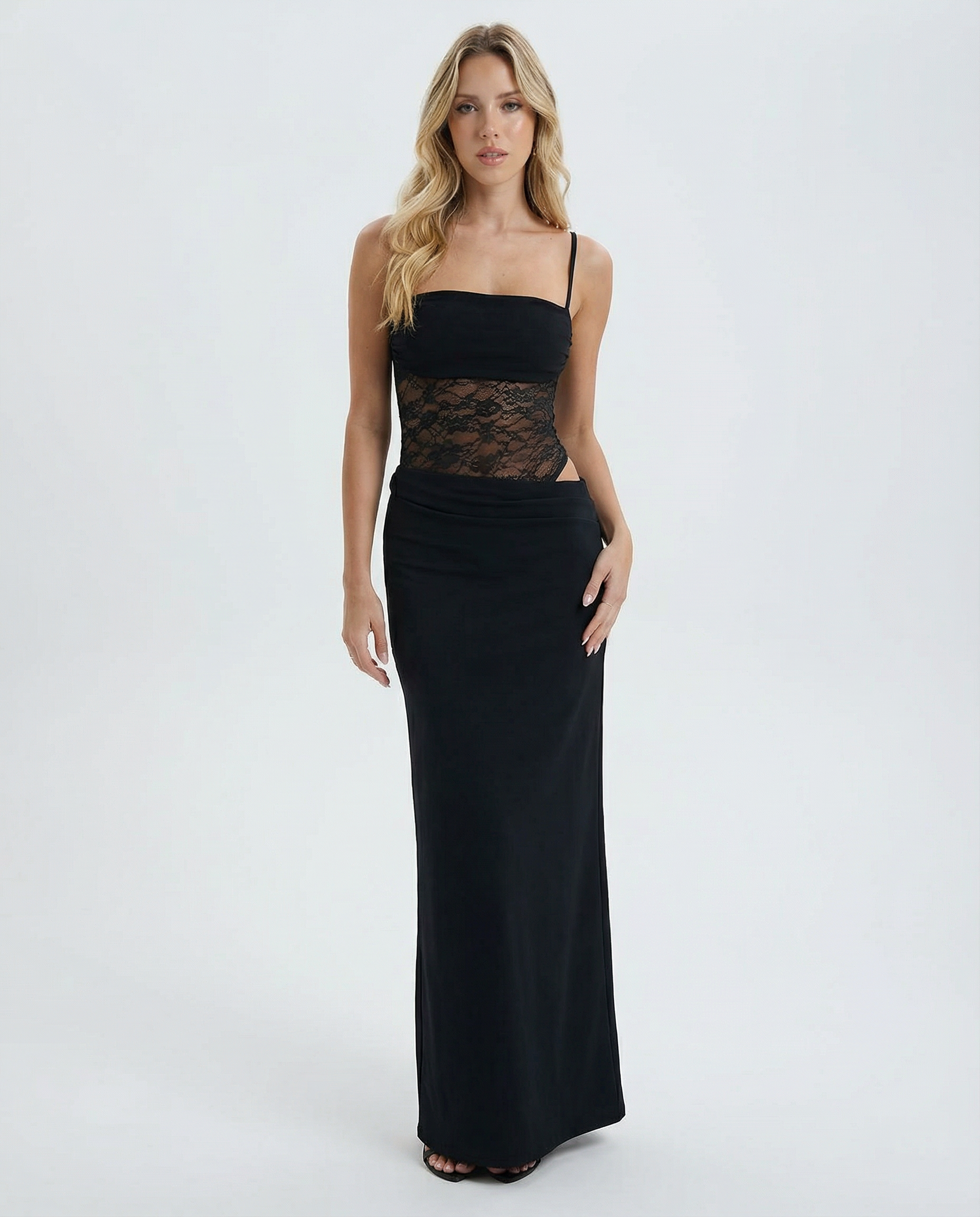 Vestido Encaje Corset Noche Elegante