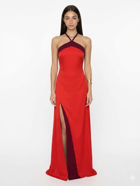 Vestido Rojo Oasis Verano Vibrante